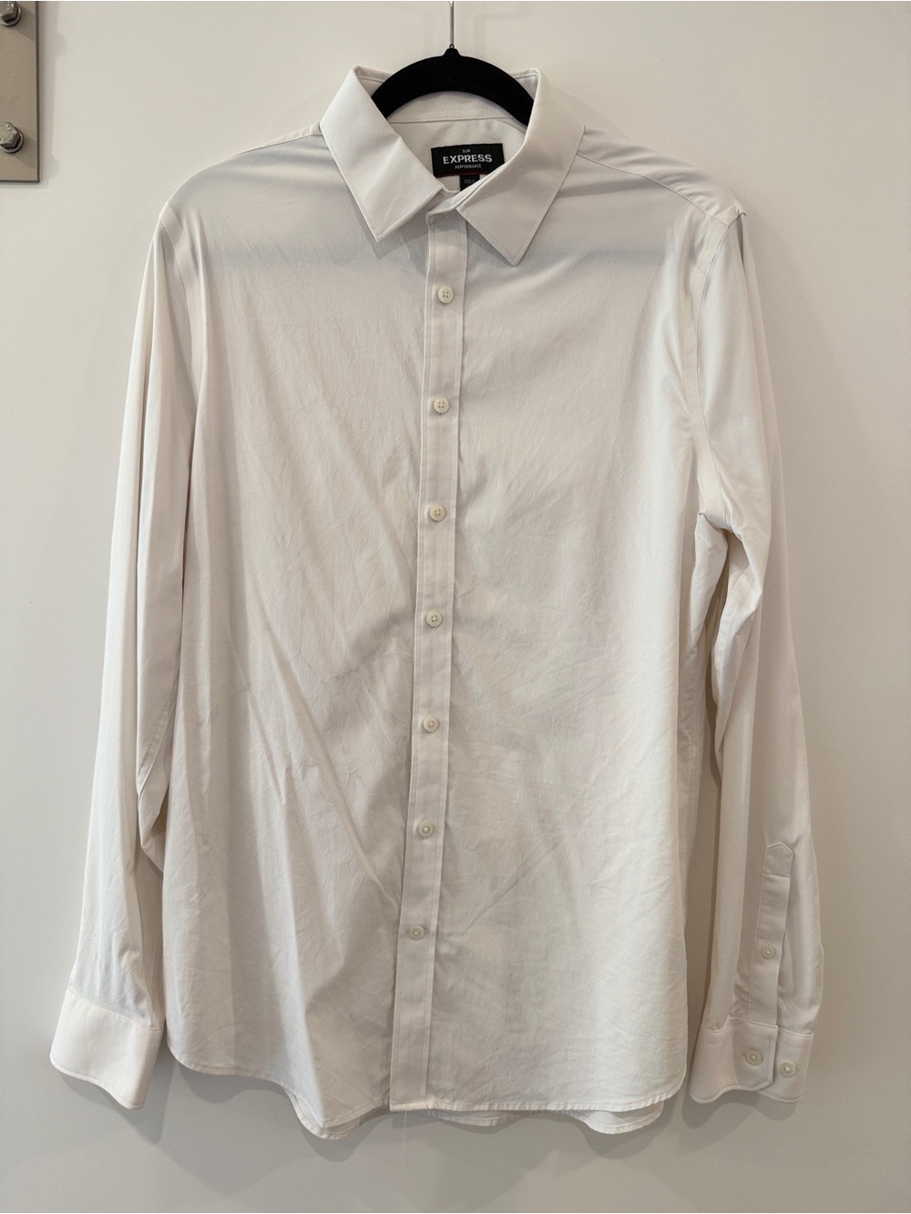 Express White Long Sleeve Dress Shirt
